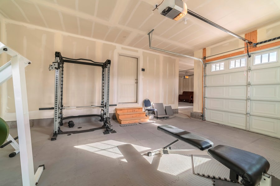 Arranged Garage Gym