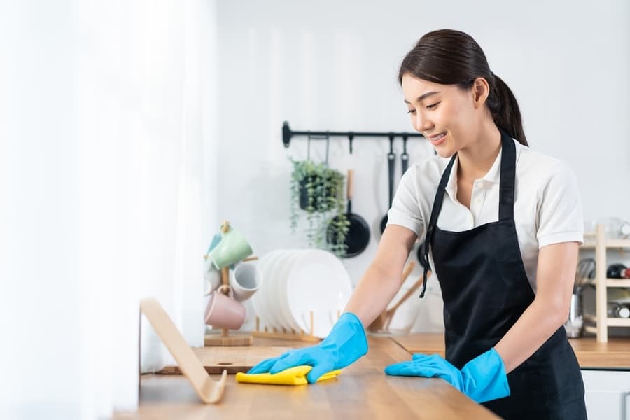Asian Young Cleaning Service