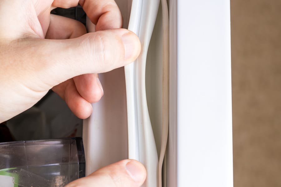 Broken Refrigerator Door Seal Broken Refrigerator Door Seal