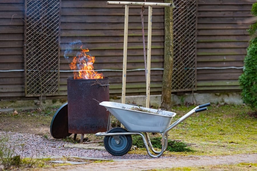 Clean And Burn The Dry Branches From Yard