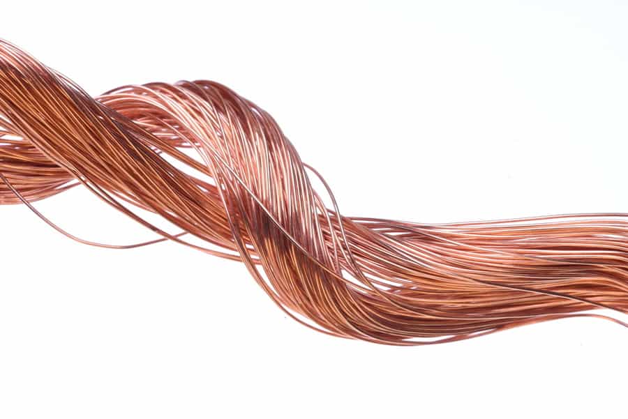 Copper Wire Isolated On White Background