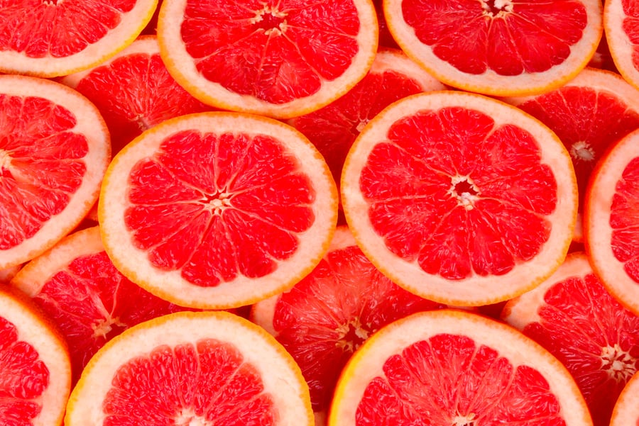 Grapefruit Red Juicy Slices Background