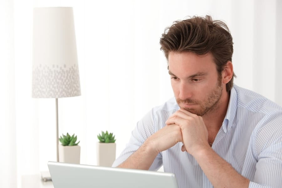 Man Thinking About Career Opportunities