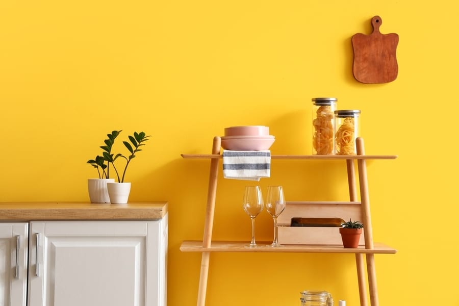 Modern Storage Unit In Kitchen