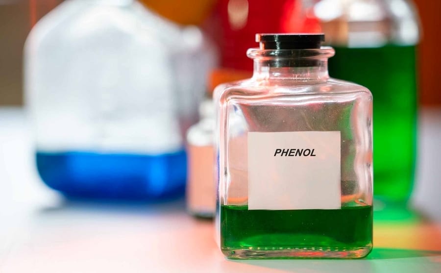 Phenol Hazardous Chemical In Laboratory Packaging