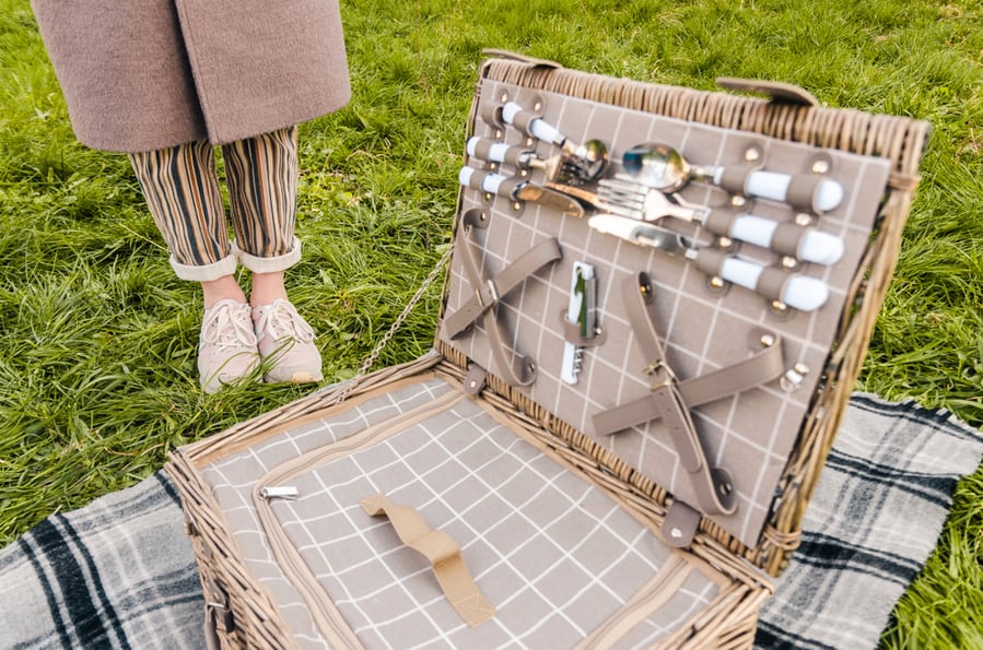 Picnic Blankets, Baskets, And Cutlery