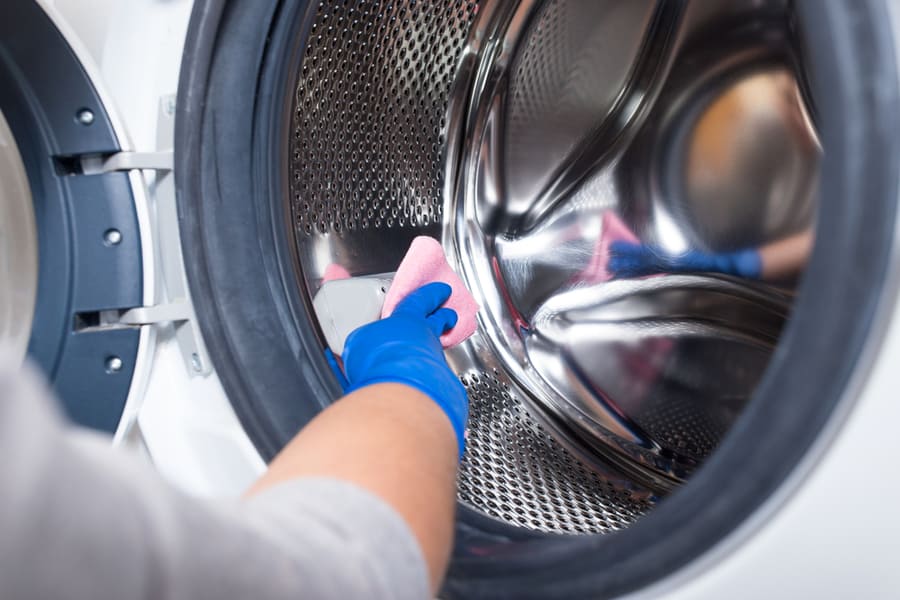 Washer With A Protection Panel