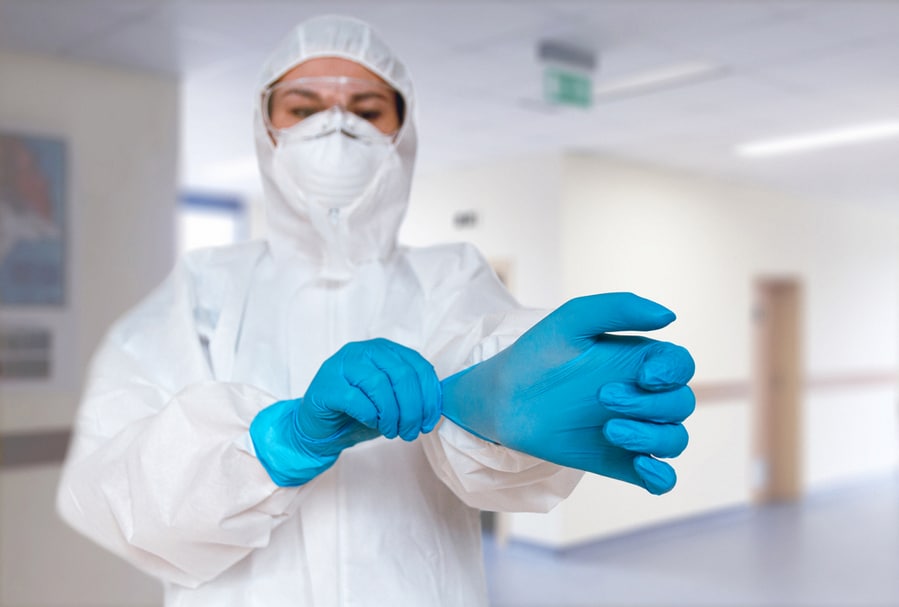 Women Wearing Protective Suit