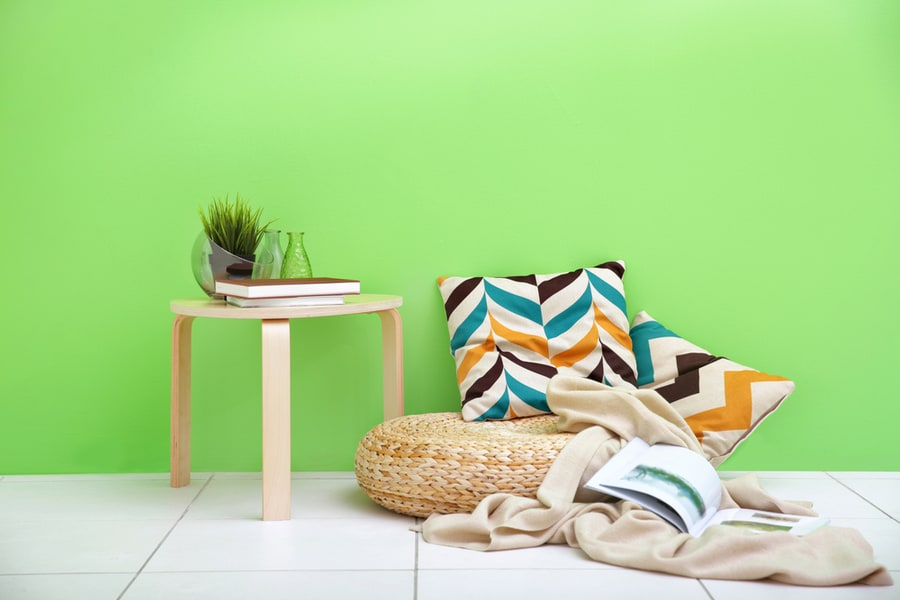 A Room With A Green Wall