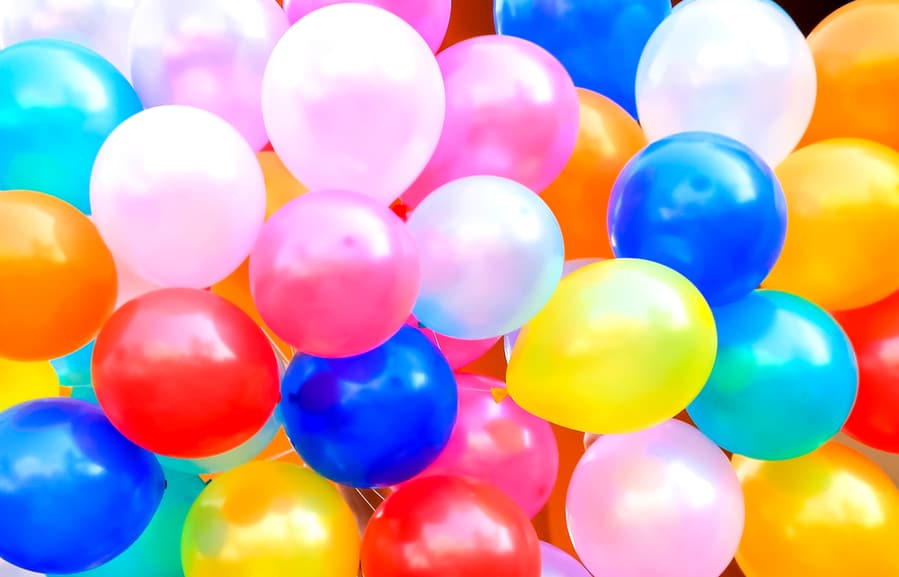 Balloons And Colorful Balloons With Happy Celebration Party Background