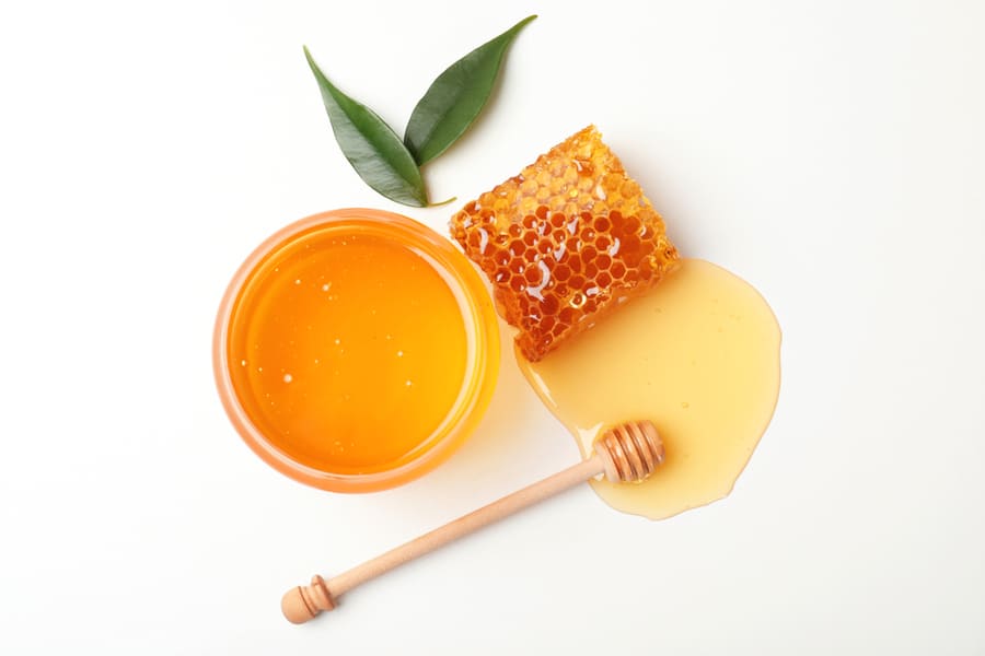 Fresh Honey On White