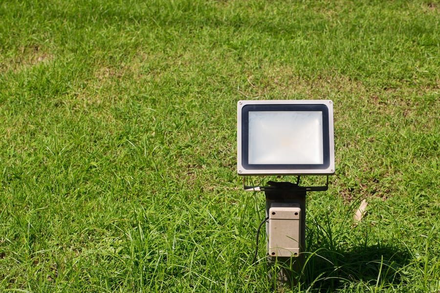 Outdoor Led Lamp On The Yard