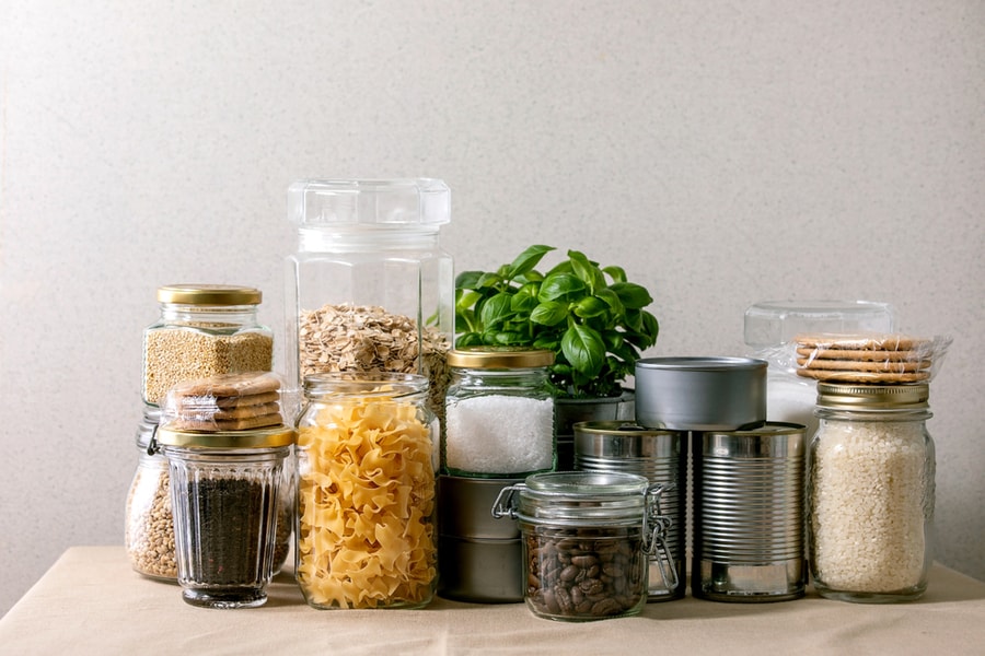 Properly Stored Food In Jars