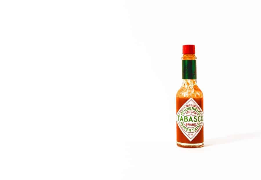 Spraying Hot Sauce (Tobasco)