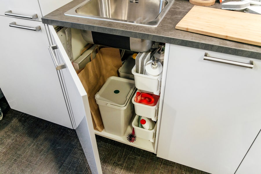 Storage In The Kitchen Under The Sink