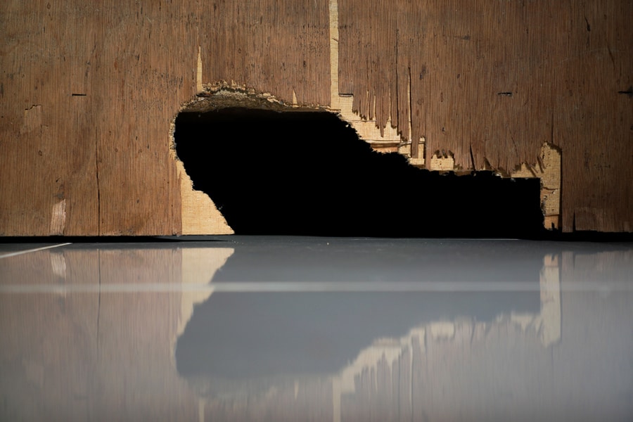 A Rat Hole In The Back Of Cupboard