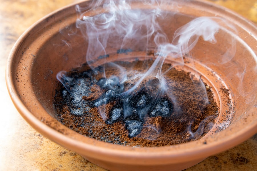 Burn Coffee Grounds