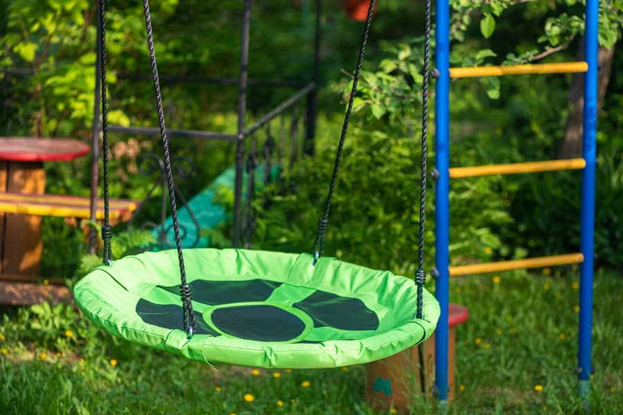 Covered Swing Set