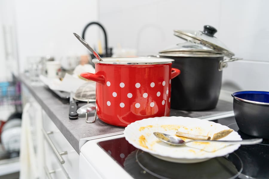 Keep Unwashed Cooking Utensils Out Of Reach