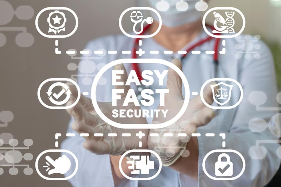 Medical Concept Of Easy Fast Security