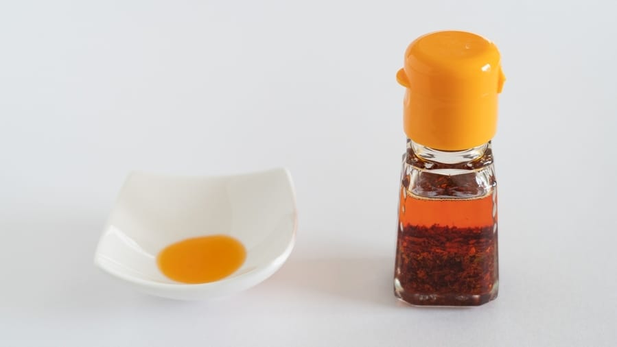 Chili Oil Isolated In White Background