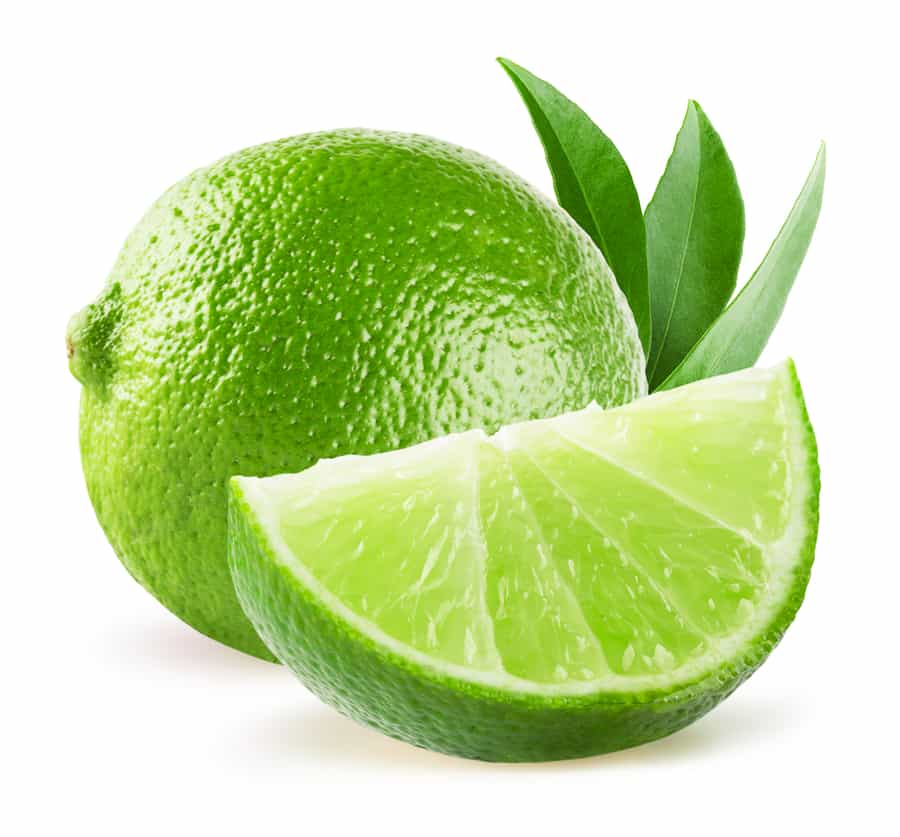 Limes Isolated On The White Background